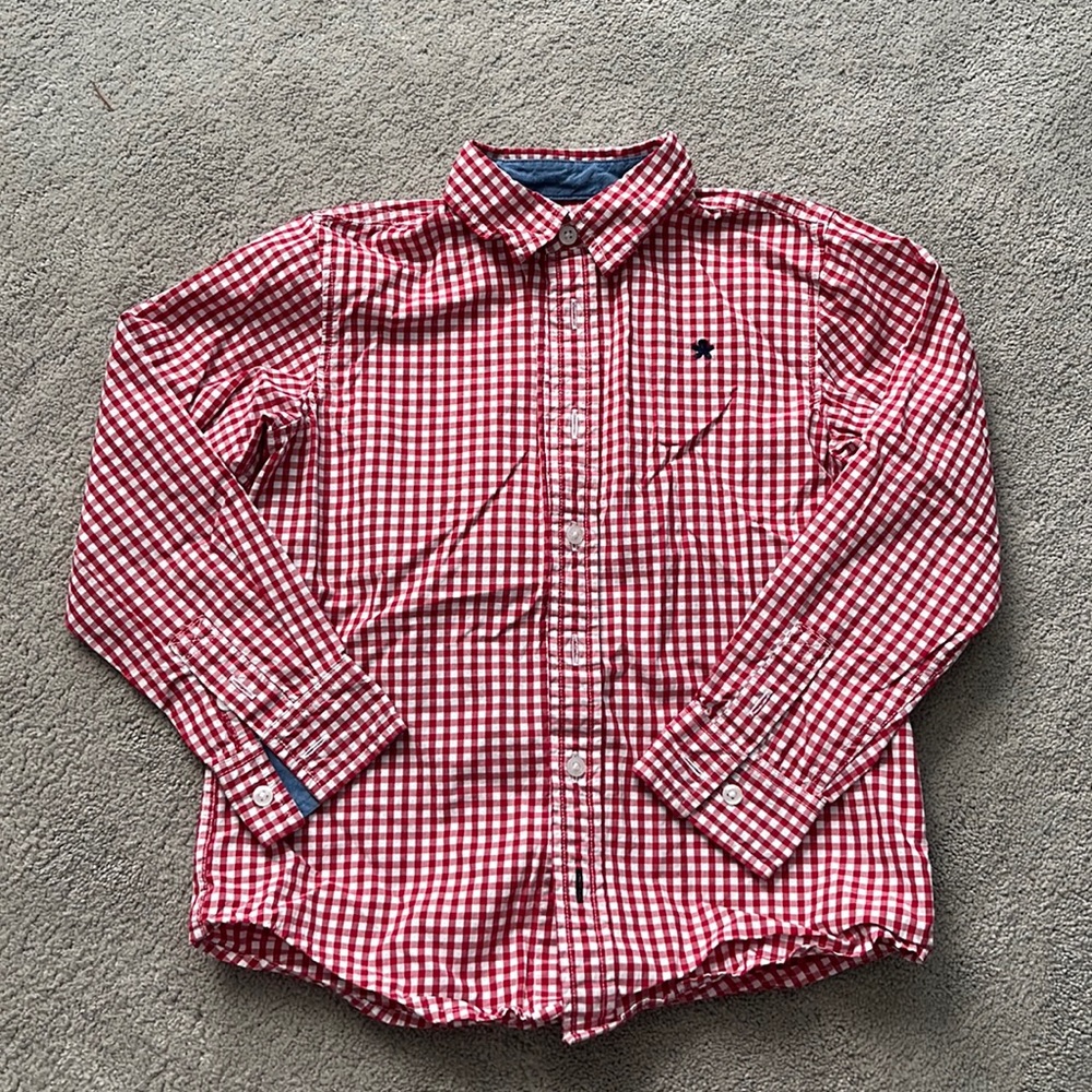 Toby Doo red checked size small button down